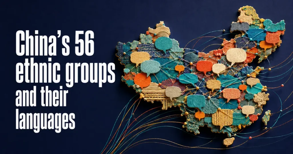 China’s 56 ethnic groups and their languages, illustrating the diversity of ethnic groups in China